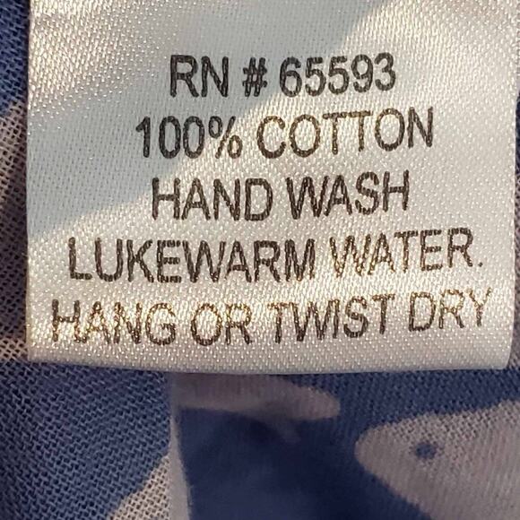 JP and Mattie Women’s Dress Sleeveless Cotton Light Blue Fish Flowy One Size - Picture 7 of 9